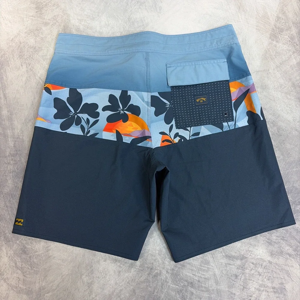 Billabong Tribong Pro Board Shorts Mens 32 Blue Tropical Floral Recycler